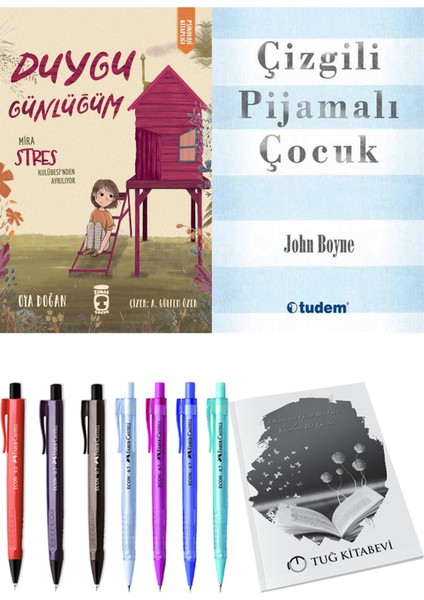 Çizgili Pijamalı Çocuk ve Duygu Günlüğüm Mira Stres Kulübesi'nden Ayrılıyor 2'li Set