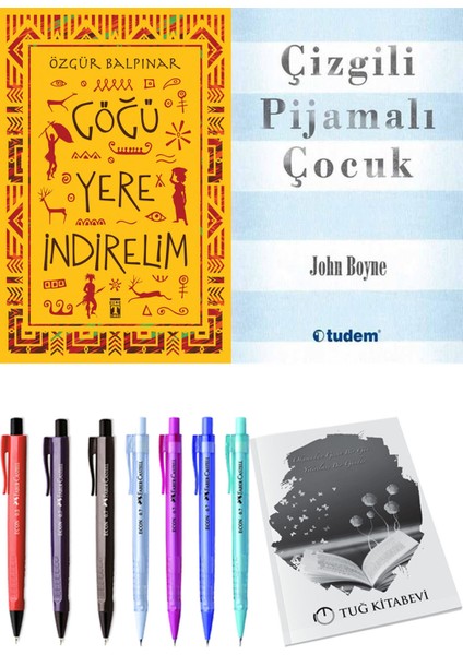 Çizgili Pijamalı Çocuk ve Göğü Yere Indirelim 2'li Set