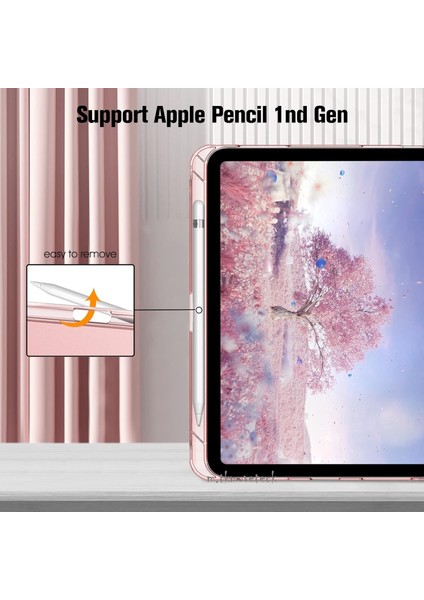 Apple iPad 10. Nesil 10.9inç Kılıf Flip Cover Kalem Bölmeli Akıllı Uyku Modlu Standlı Kapaklı Arkası Renkli Pc Case / 2022 / A2696 / A2757 / A2777