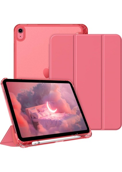 Apple iPad Air 11INÇ 2024 Kılıf Flip Cover Kalem Bölmeli Akıllı Uyku Modlu Standlı Kapaklı Arkası Renkli Pc Case M2 A2902 A2903 A2904