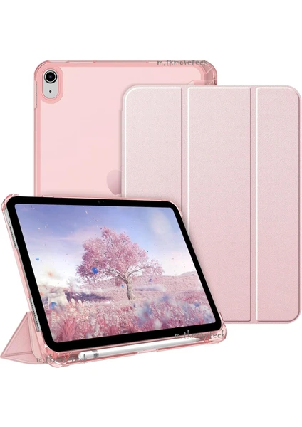 M.tk moveteck Apple iPad Air 11INÇ 2024 Kılıf Flip Cover Kalem Bölmeli Akıllı Uyku Modlu Standlı Kapaklı Arkası Renkli Pc Case M2 A2902 A2903 A2904