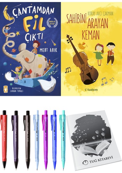 Sahibini Arayan Keman ve Çantamdan Fil Çıktı 2'li Set