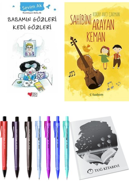 Sahibini Arayan Keman ve Babamın Gözleri Kedi Gözleri 2'li Set