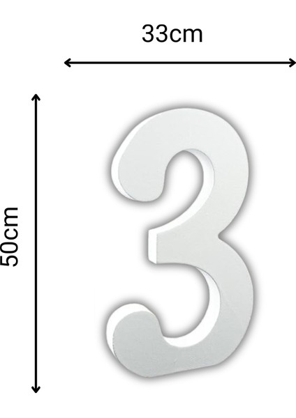 Strafor 3 Rakamı 50 cm