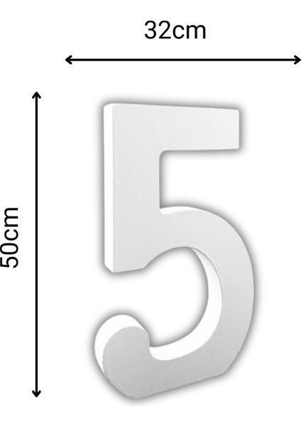Strafor 5 Rakamı 50 cm