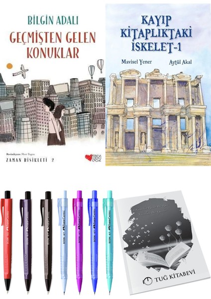 Kayıp Kitaplıktaki Iskelet 1 ve Zaman Bisikleti 2 Geçmişten Gelen Konuklar 2'li Set