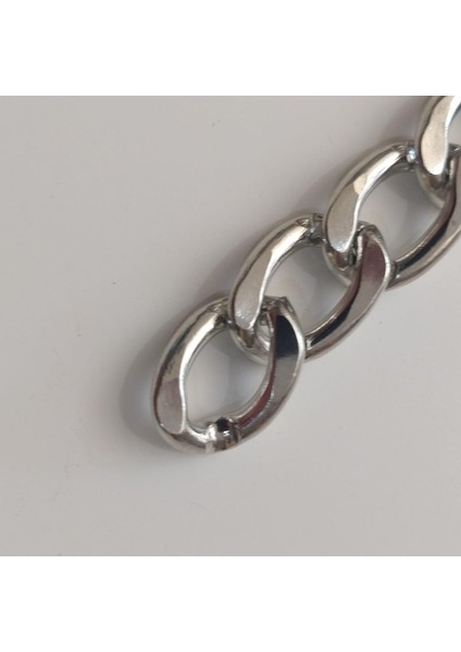 Metal Çanta Zincir 9 mm 1 Metre Gümüş modelleri