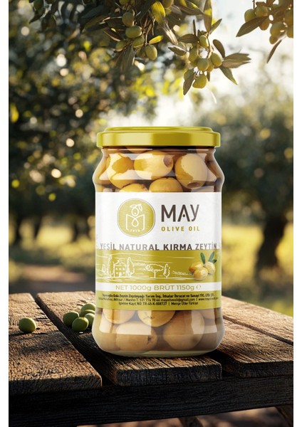 Doğal Yeşil Kırma Zeytin 1 kg