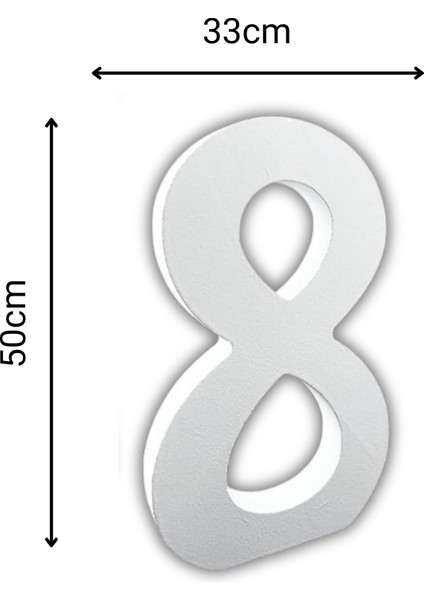 Strafor 8 Rakamı 50 cm