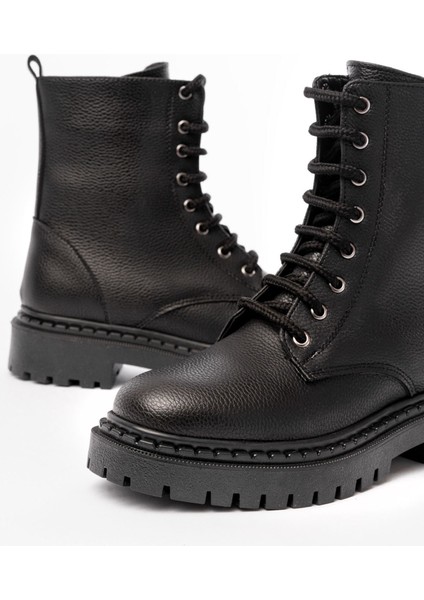 1101-2289 Siyah Luna Bağcıklı Fermuarlı Günlük Kadın Bot indirimleri