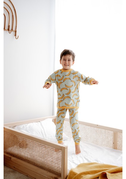 1.0 TOG Çocuk Pijama Takımı - Muz Desenli