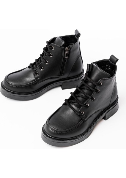 02-2001 Siyah Bağcıklı Fermuarlı Günlük Kadın Bot indirimleri