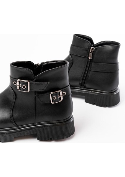 508-3037 Siyah Toka Aksesuarlı Fermuarlı Günlük Kadın Bot indirimleri