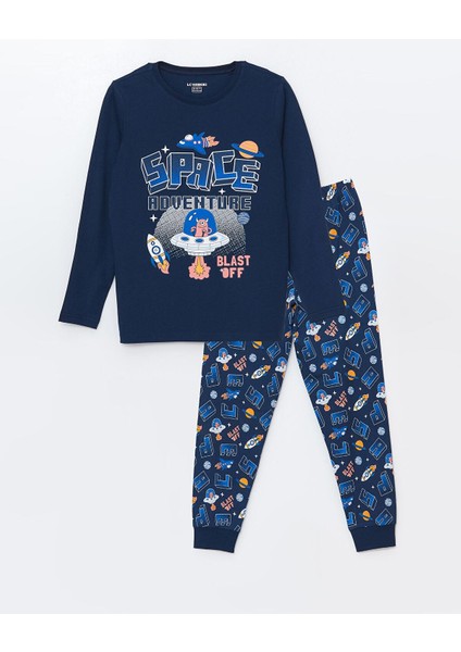 Lcw Kids Bisiklet Yaka Erkek Çocuk Pijama Takımı