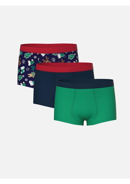 Lcw Kids Yılbaşı Temalı Erkek Çocuk Boxer 3'lü