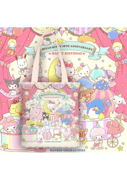 Sanrio Kawaii Kuromi My Melodi Melody Hello Kitty Kanvas Tote Kadın Genç Kız Çocuk Doğum Günü Hediye