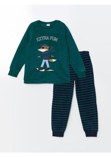 Lcw Kids Bisiklet Yaka Polar Erkek Çocuk Pijama Takımı