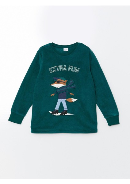 Lcw Kids Bisiklet Yaka Polar Erkek Çocuk Pijama Takımı