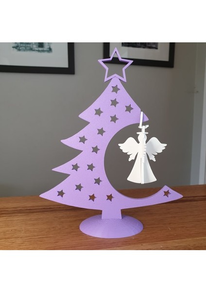 Pembe Melek Sallantılı Yılbaşı Ağacı