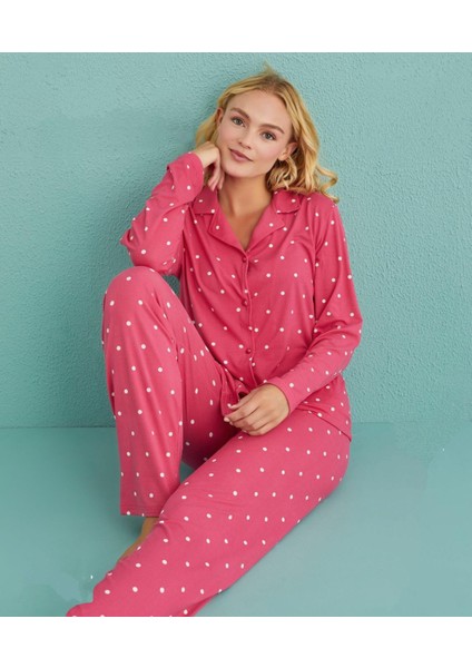 Milan Kumaş Uzun Kollu Pijama Takımı