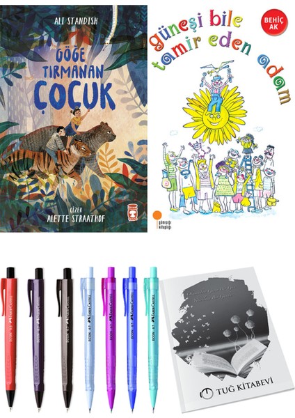 Güneşi Bile Tamir Eden Adam ve Göğe Tırmanan Çocuk 2'li Set