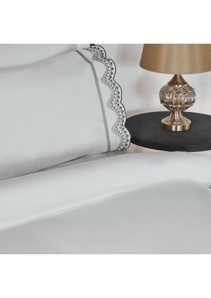 Orvel Çift Kişilik Nakışlı Nevresim Takımı Beyaz indirimleri