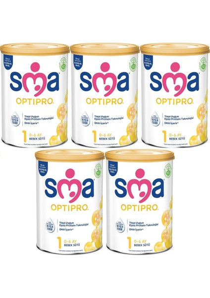 Optipro 400 gr No:1 Bebek Sütü (0-6 Ay) (5 Li Set)