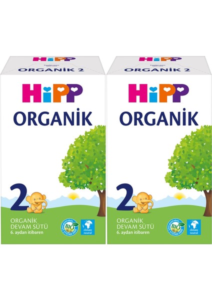 Organik Devam Sütü 600 gr No:2 (6. Aydan Itibaren) (2 Li Set)