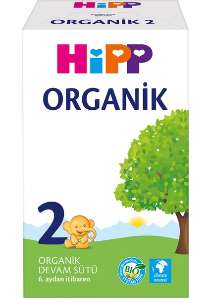 Organik Devam Sütü 600 gr No:2 (6. Aydan Itibaren) (2 Li Set)