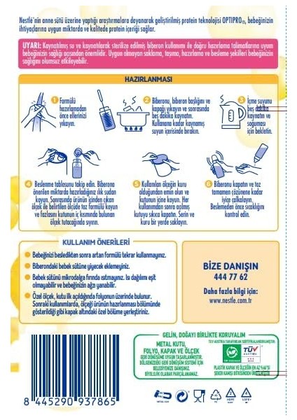Optipro 400 gr No:1 Bebek Sütü (0-6 Ay) (2 Li Set)