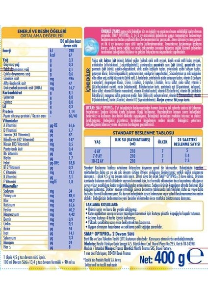 Optipro 400 gr No:2 Devam Sütü (6-12 Ay) (5 Li Set)