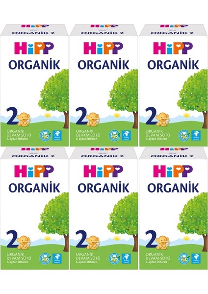 Organik Devam Sütü 600 gr No:2 (6. Aydan Itibaren) (6 Lı Set)