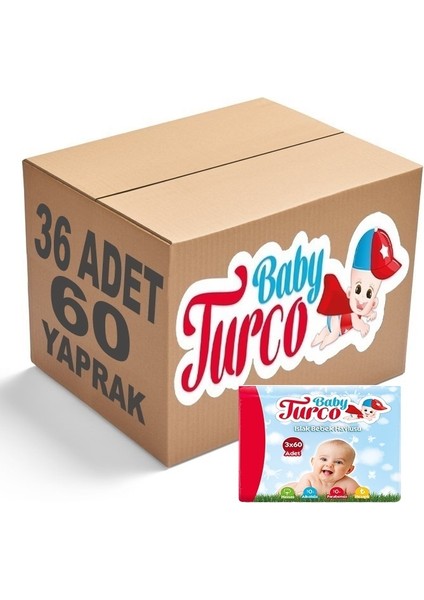 Islak Havlu Mendil Klasik (36 Lı Set) 60 Yaprak Plastik Kapaklı (12PK*3)