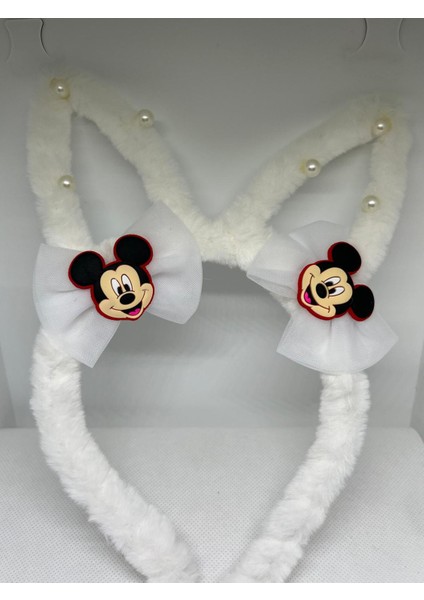 Peluş Mickey Mouse Kız Çocuk Saç Taç