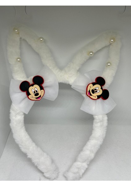 Peluş Mickey Mouse Kız Çocuk Saç Taç