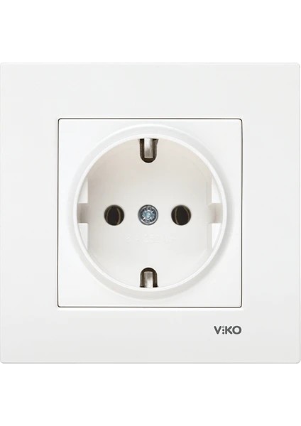 Karre Beyaz Topraklı Priz