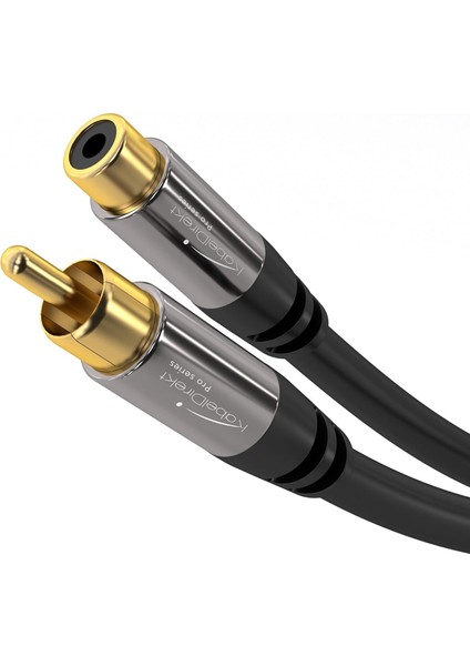 – Cinch Uzatma Kablosu – 5 M – Mükemmel Ses Kalitesi Için Özellikle Kırılmaz Hibrit Kablo (Subwoofer/ses Kablosu, Rca Fişten Jak Girişe, Amplifikatör/hifi Için Ideal, Analog ve Dijital)