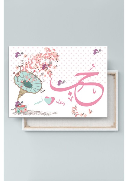 Hub ( Aşk) Yazılı Isim Yazdırabileceğiniz Islami Dini Hat Kanvas Tablo (8 Farklı Ölçü) fiyatları