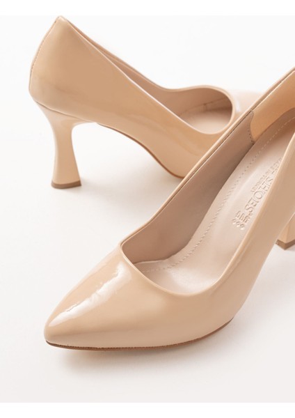 ST-001 Nut Rugan Günlük 9 cm Topuklu Bayan Stiletto Ayakkabı