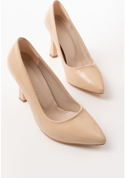 ST-001 Nut Rugan Günlük 9 cm Topuklu Bayan Stiletto Ayakkabı