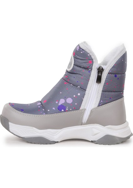 Rocco Fermuarlı Kız Çocuk Kar Botu Füme - Fuşya fırsatları