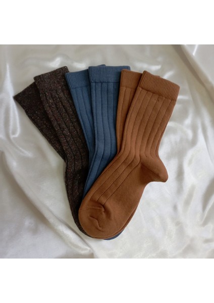 Unisex Fitilli Pamuklu Sık Dokuma Çorap 3'lü Paket fiyatları