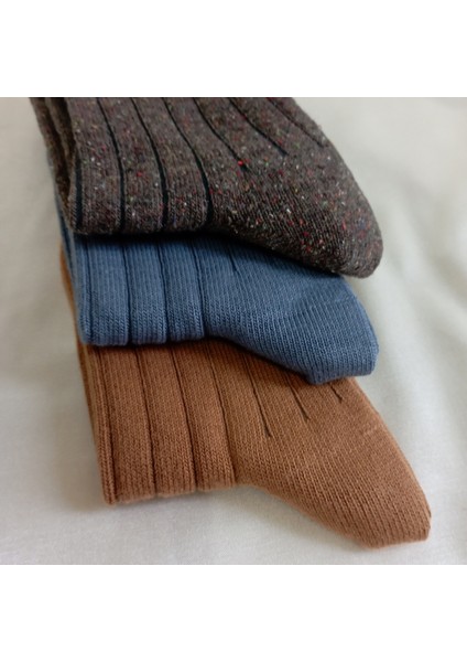 Unisex Fitilli Pamuklu Sık Dokuma Çorap 3'lü Paket modelleri