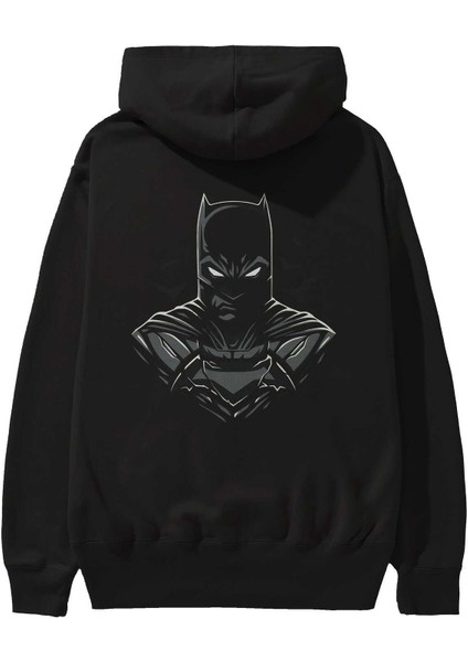 Batman (22) Arka Baskılı Siyah Oversize Kapüşonlu Sweatshirt Erkek Kadın fiyatları