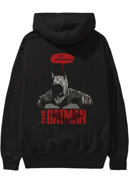 Batman (3) Arka Baskılı Siyah Oversize Kapüşonlu Sweatshirt Erkek Kadın fiyatları