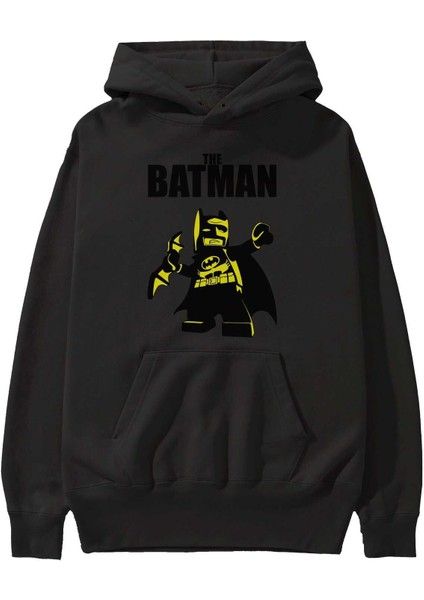 Batman (19) Ön Baskılı Siyah Oversize Kapüşonlu Sweatshirt Erkek Kadın fiyatları