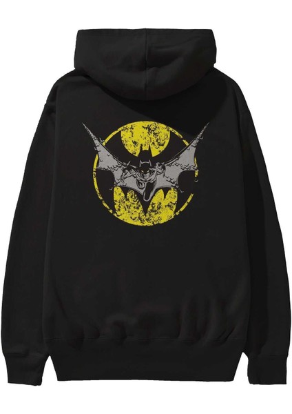 Batman 5 Arka Baskılı Siyah Oversize Kapüşonlu Sweatshirt Erkek Kadın fiyatları