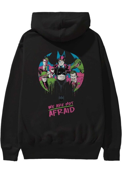 Batman Joker Arka Baskılı Siyah Oversize Kapüşonlu Sweatshirt Erkek Kadın fiyatları