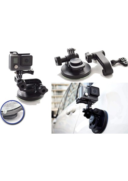 Gopro Montaj Araba Ön Cam Pencere Araç Tekne Kamera Tutucu Gopro Vantuz Dağı Için - Gopro Hero 10 Hero 9 Siyah Max 360 Hero 8 Siyah Hero 7 Hero 6 Hd Için Vantuz