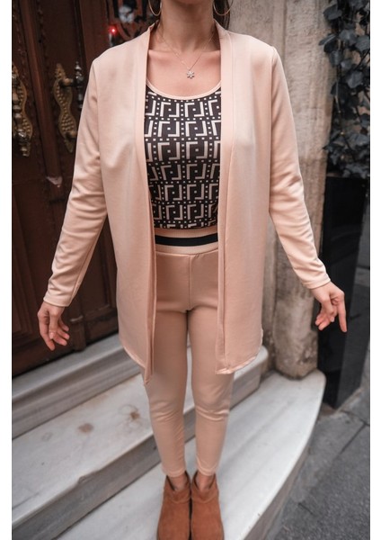 Kadın Uzun Kollu Krep Üçlü Takım modelleri